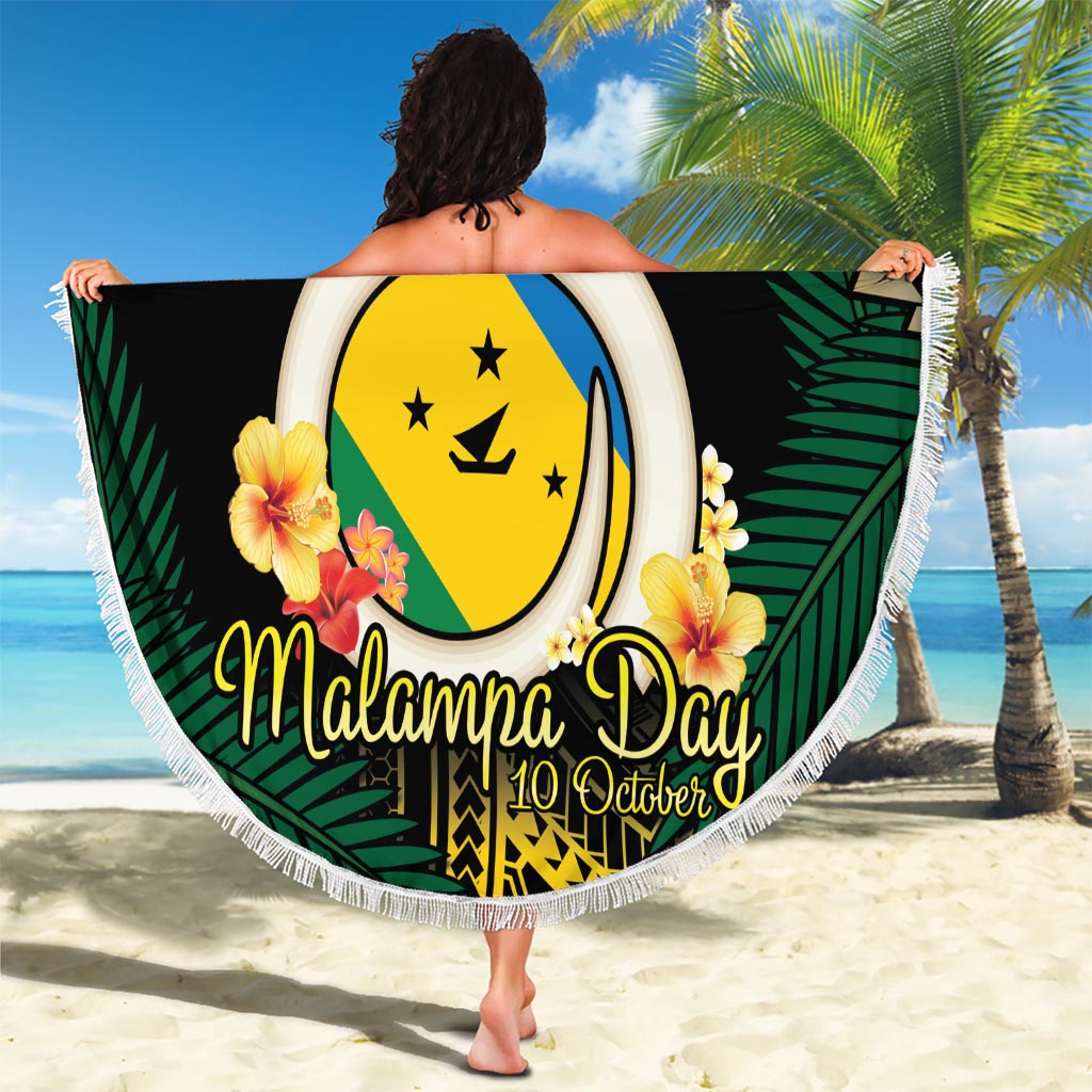 Personalised Malampa Day Beach Blanket Vanuatu Provinces Polynesian Pattern LT14 - Polynesian Pride
