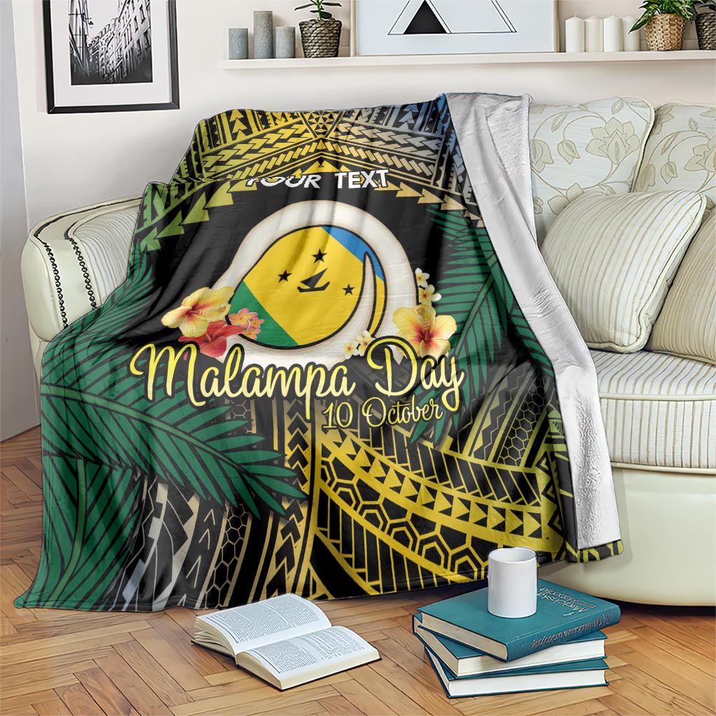 Personalised Malampa Day Blanket Vanuatu Provinces Polynesian Pattern