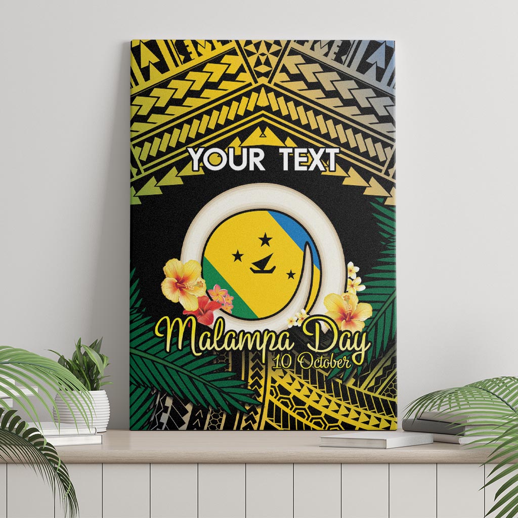 Personalised Malampa Day Canvas Wall Art Vanuatu Provinces Polynesian Pattern LT14 - Polynesian Pride