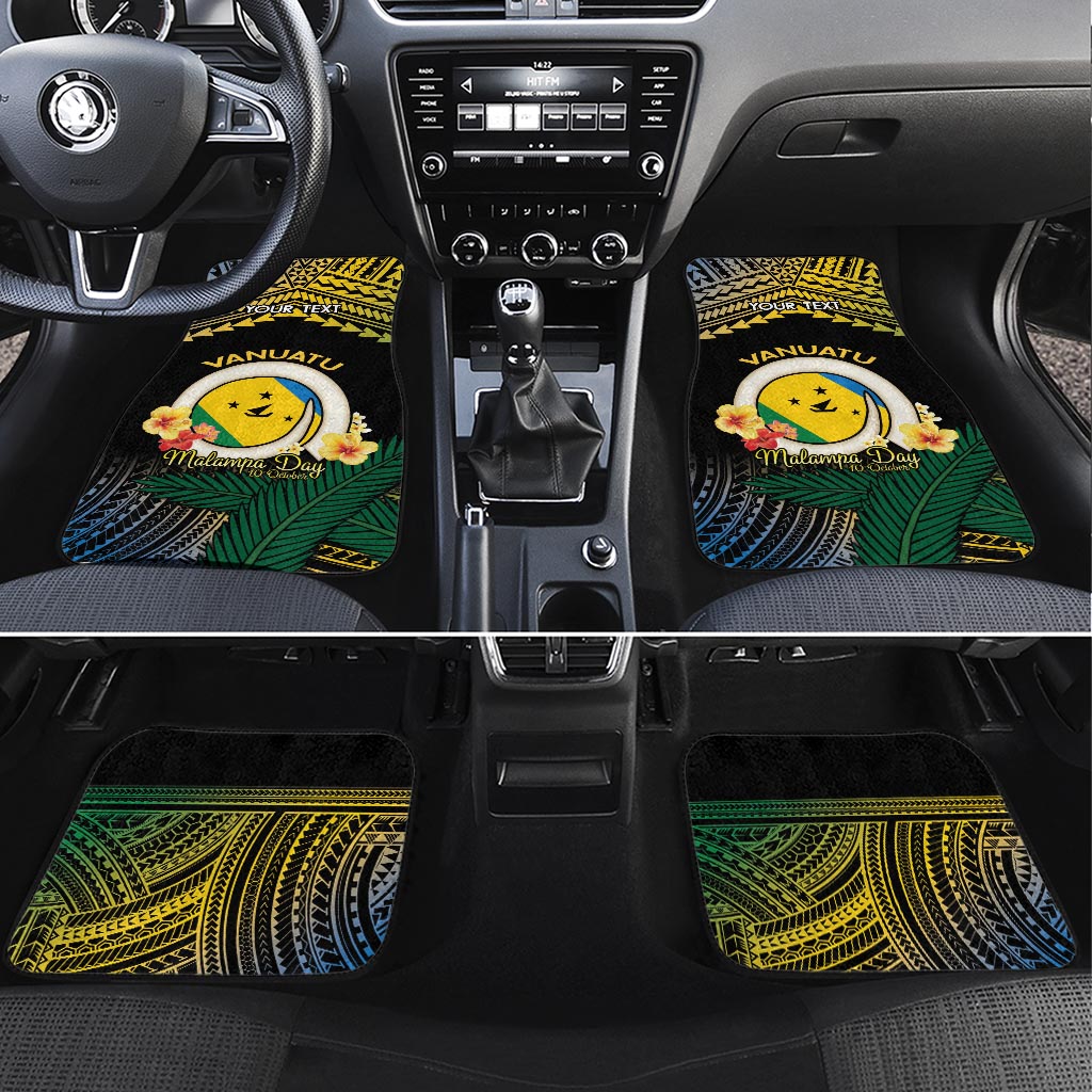 Personalised Malampa Day Car Mats Vanuatu Provinces Polynesian Pattern