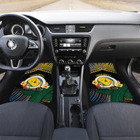 Personalised Malampa Day Car Mats Vanuatu Provinces Polynesian Pattern LT14 Set 2pcs - Front Black - Polynesian Pride