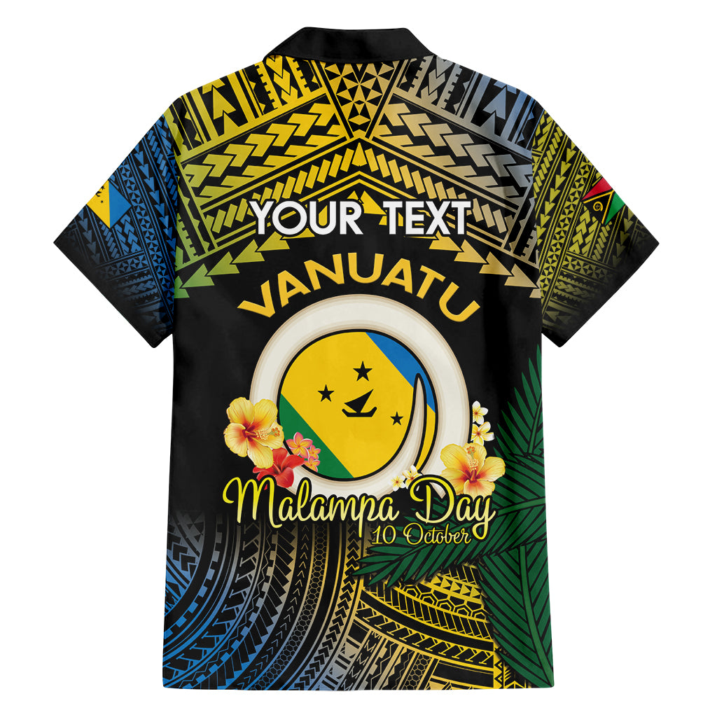 Personalised Malampa Day Family Matching Off Shoulder Maxi Dress and Hawaiian Shirt Vanuatu Provinces Polynesian Pattern