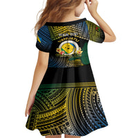 Personalised Malampa Day Family Matching Off Shoulder Short Dress and Hawaiian Shirt Vanuatu Provinces Polynesian Pattern LT14 - Polynesian Pride