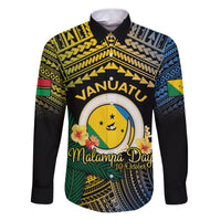 Personalised Malampa Day Family Matching Puletasi and Hawaiian Shirt Vanuatu Provinces Polynesian Pattern
