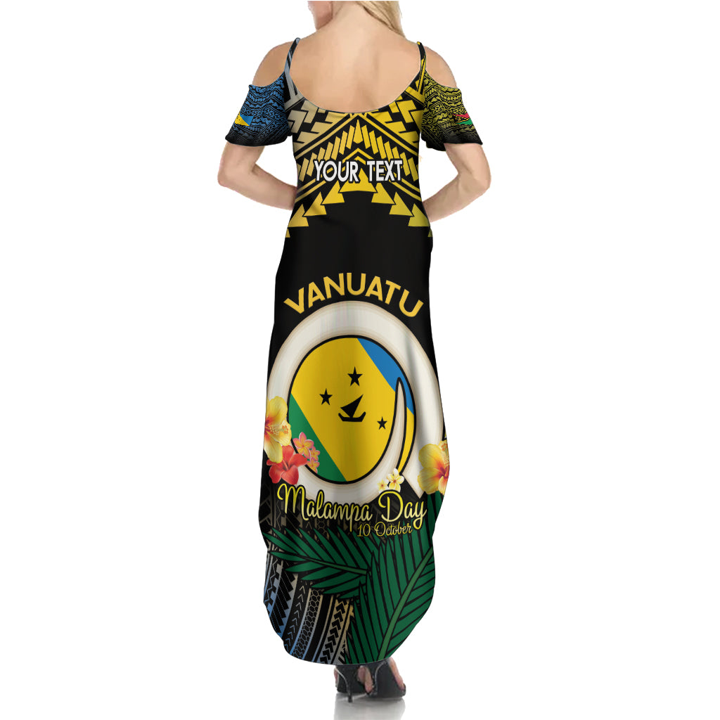 Personalised Malampa Day Family Matching Summer Maxi Dress and Hawaiian Shirt Vanuatu Provinces Polynesian Pattern LT14 - Polynesian Pride