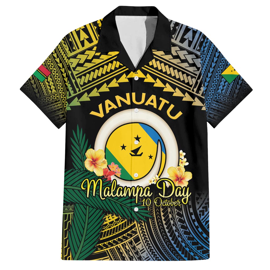 Personalised Malampa Day Hawaiian Shirt Vanuatu Provinces Polynesian Pattern