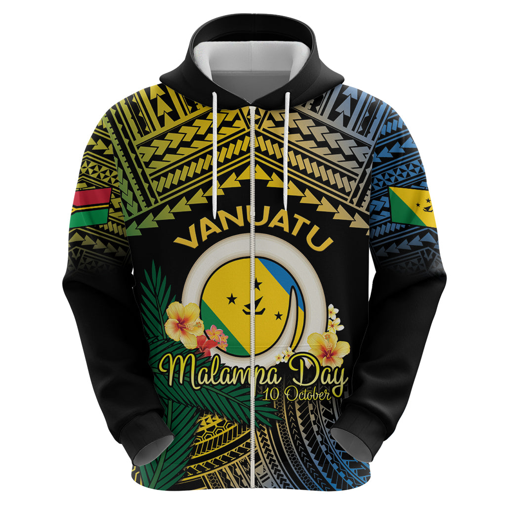 Personalised Malampa Day Hoodie Vanuatu Provinces Polynesian Pattern