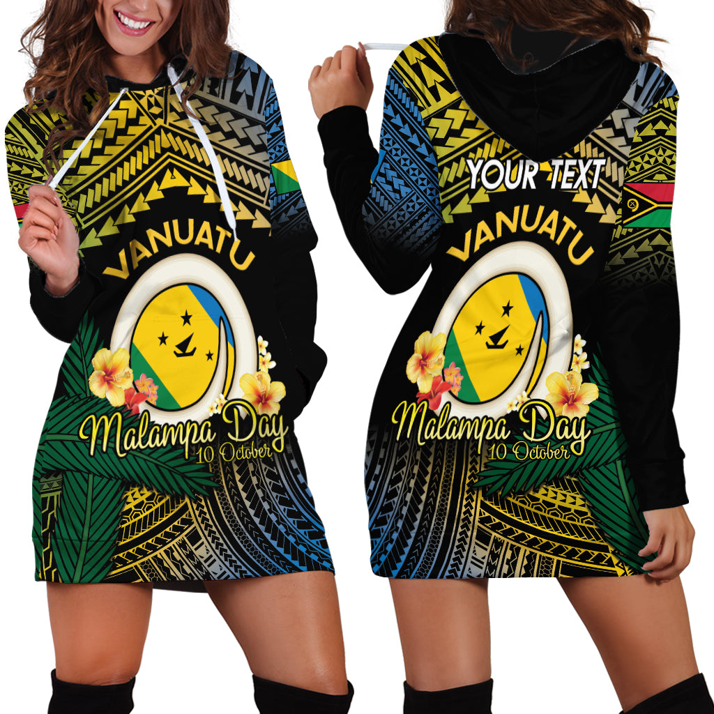 Personalised Malampa Day Hoodie Dress Vanuatu Provinces Polynesian Pattern