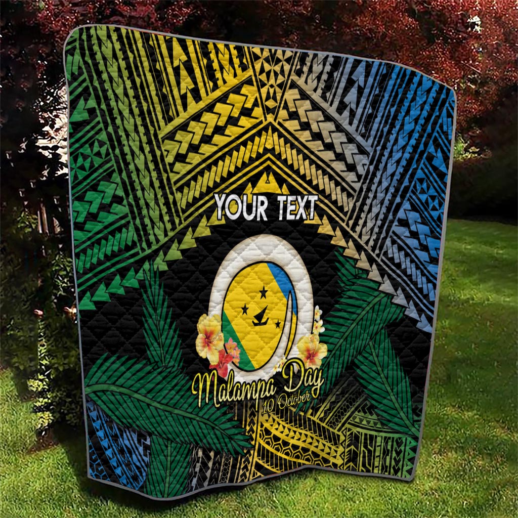 Personalised Malampa Day Quilt Vanuatu Provinces Polynesian Pattern