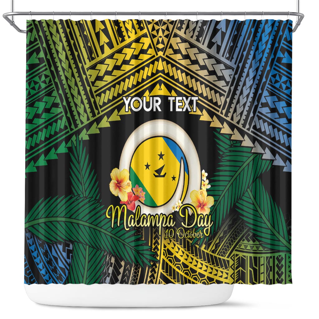 Personalised Malampa Day Shower Curtain Vanuatu Provinces Polynesian Pattern