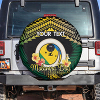 Personalised Malampa Day Spare Tire Cover Vanuatu Provinces Polynesian Pattern LT14 Black - Polynesian Pride