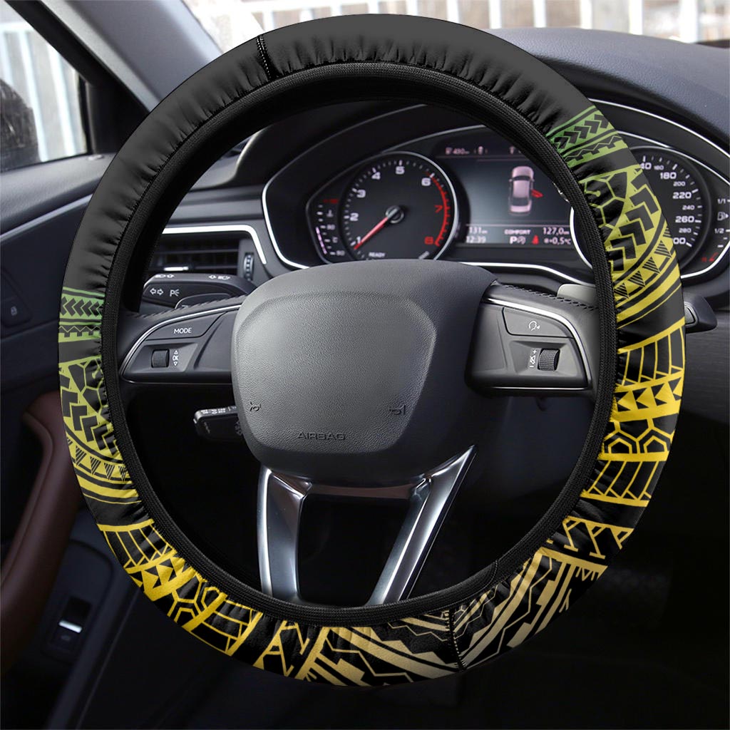 Malampa Day Steering Wheel Cover Vanuatu Provinces Polynesian Pattern LT14 - Polynesian Pride