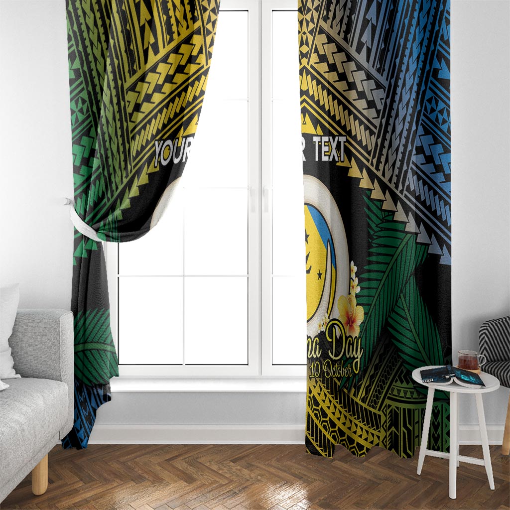 Personalised Malampa Day Window Curtain Vanuatu Provinces Polynesian Pattern LT14 - Polynesian Pride