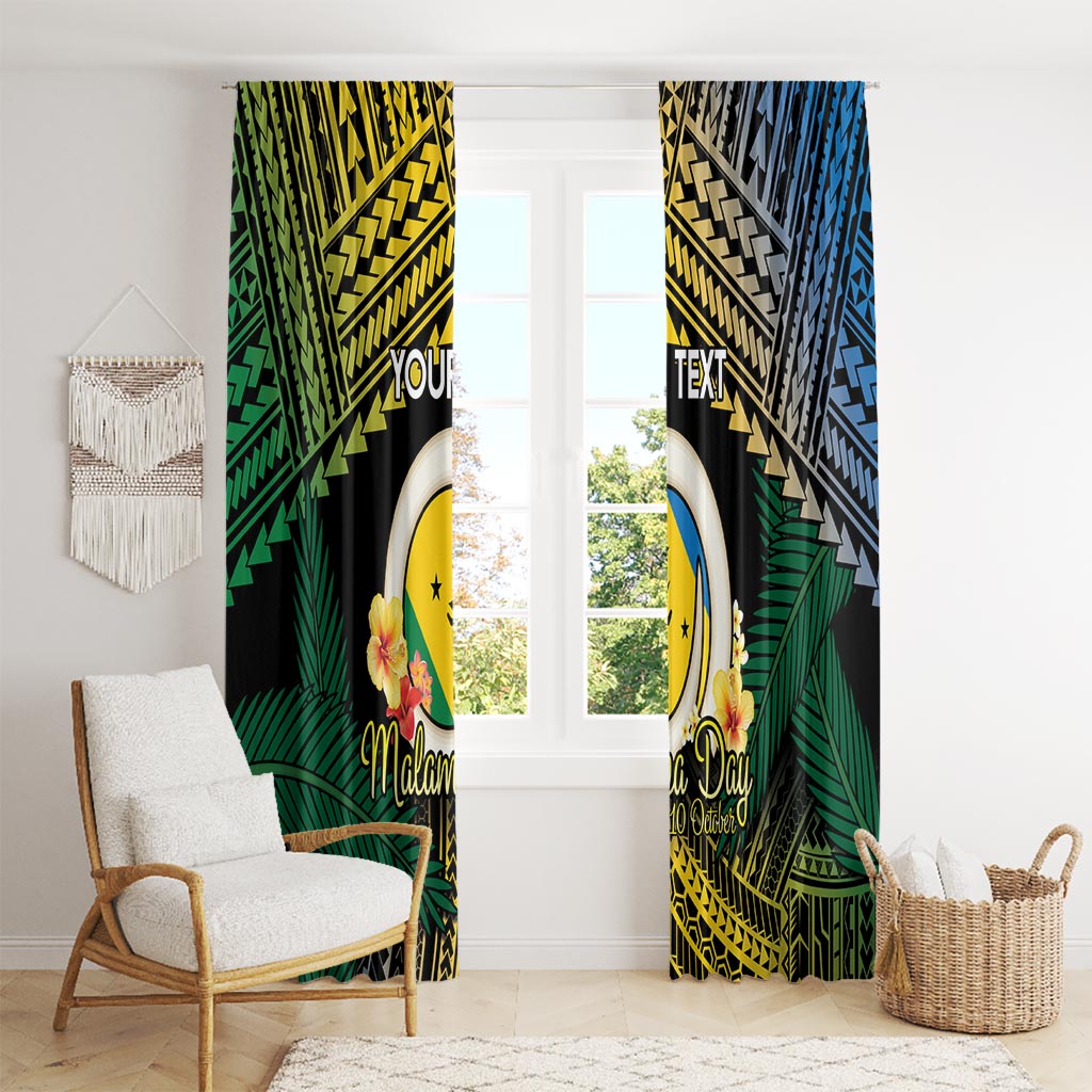 Personalised Malampa Day Window Curtain Vanuatu Provinces Polynesian Pattern LT14 - Polynesian Pride