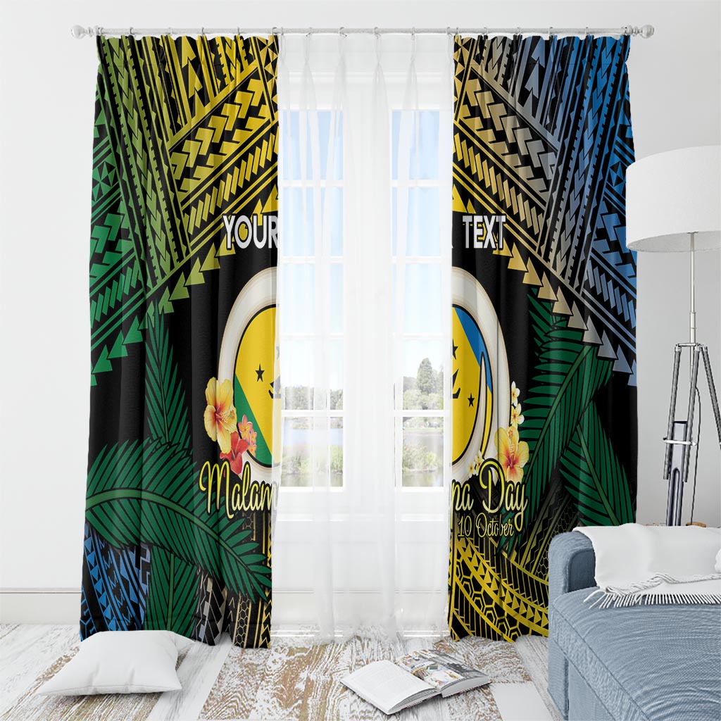 Personalised Malampa Day Window Curtain Vanuatu Provinces Polynesian Pattern LT14 - Polynesian Pride