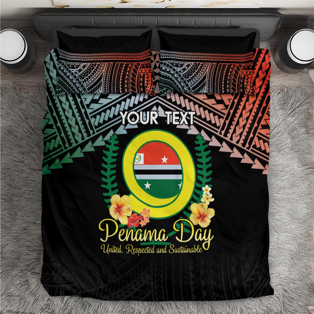 Personalised Penama Day Bedding Set Vanuatu Provinces Polynesian Pattern