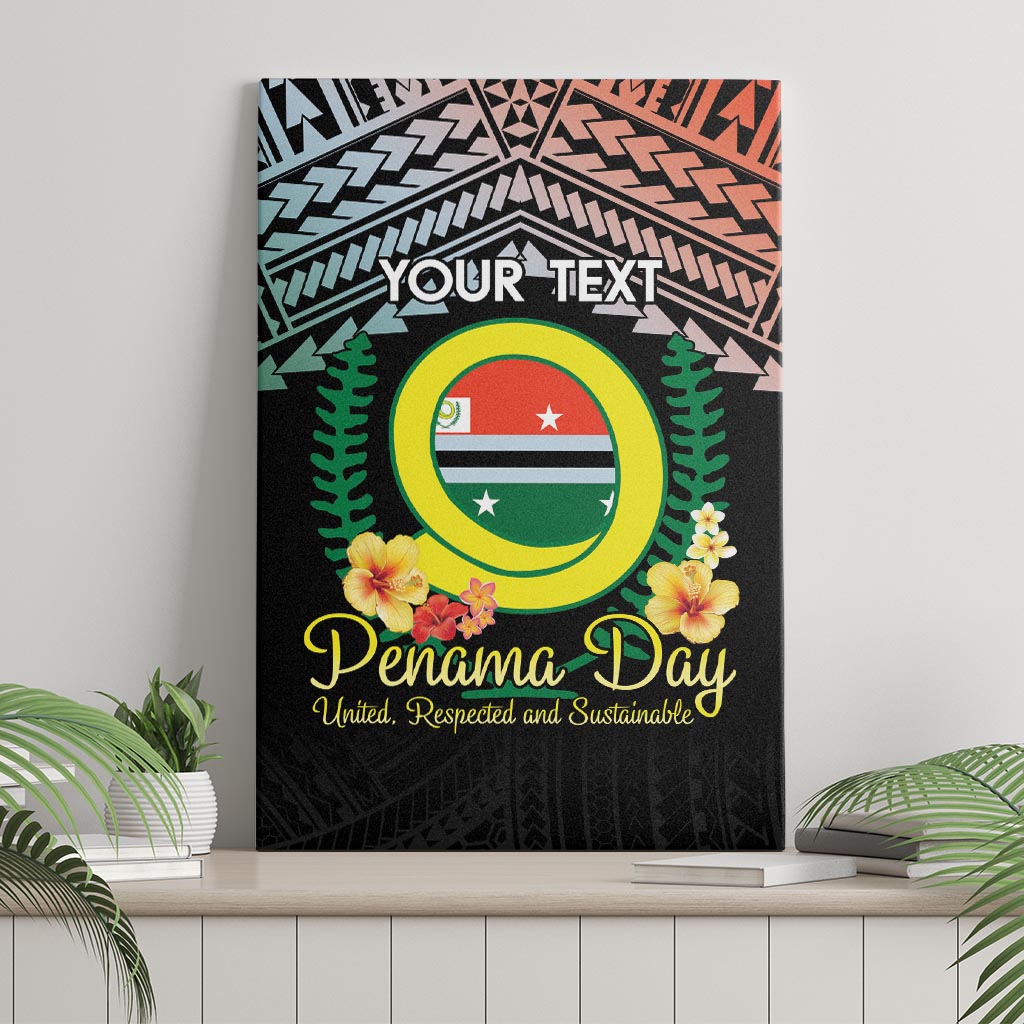 Personalised Penama Day Canvas Wall Art Vanuatu Provinces Polynesian Pattern LT14 - Polynesian Pride