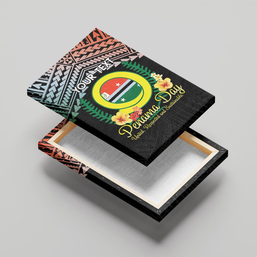 Personalised Penama Day Canvas Wall Art Vanuatu Provinces Polynesian Pattern LT14 - Polynesian Pride