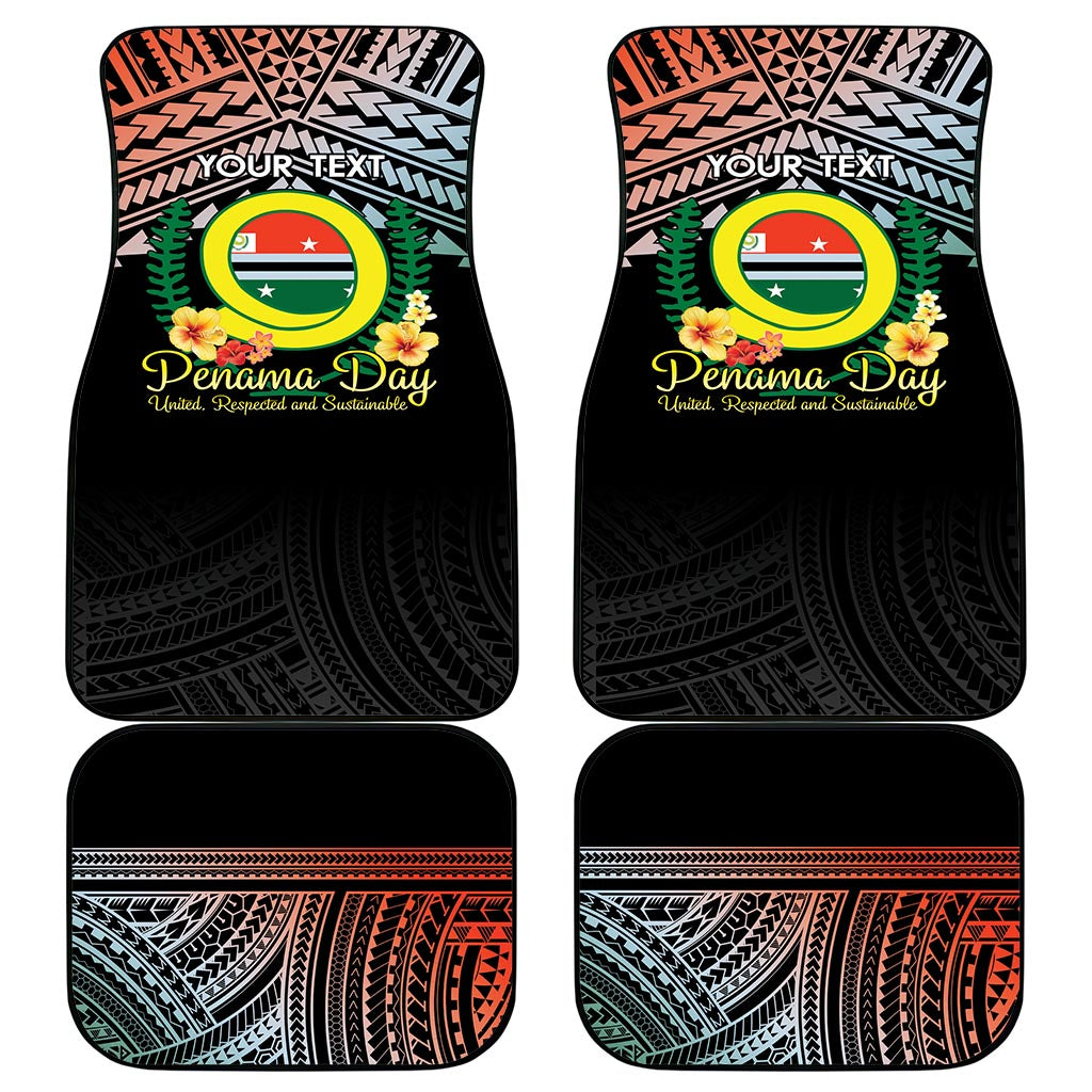 Personalised Penama Day Car Mats Vanuatu Provinces Polynesian Pattern LT14 - Polynesian Pride