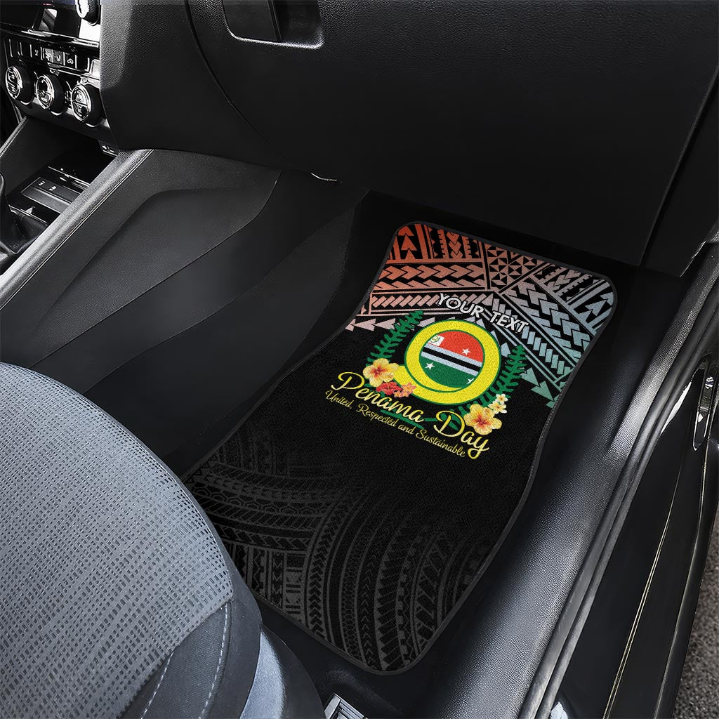 Personalised Penama Day Car Mats Vanuatu Provinces Polynesian Pattern LT14 - Polynesian Pride