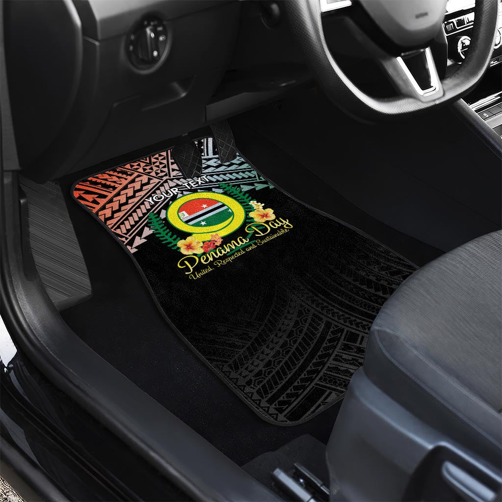 Personalised Penama Day Car Mats Vanuatu Provinces Polynesian Pattern LT14 - Polynesian Pride