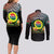 Personalised Penama Day Couples Matching Long Sleeve Bodycon Dress and Long Sleeve Button Shirt Vanuatu Provinces Polynesian Pattern