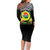 Personalised Penama Day Family Matching Long Sleeve Bodycon Dress and Hawaiian Shirt Vanuatu Provinces Polynesian Pattern