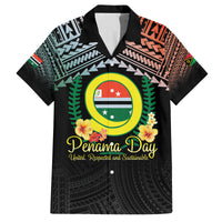 Personalised Penama Day Family Matching Off The Shoulder Long Sleeve Dress and Hawaiian Shirt Vanuatu Provinces Polynesian Pattern