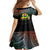 Personalised Penama Day Family Matching Off Shoulder Short Dress and Hawaiian Shirt Vanuatu Provinces Polynesian Pattern