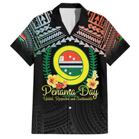 Personalised Penama Day Family Matching Summer Maxi Dress and Hawaiian Shirt Vanuatu Provinces Polynesian Pattern LT14 Dad's Shirt - Short Sleeve Black - Polynesian Pride