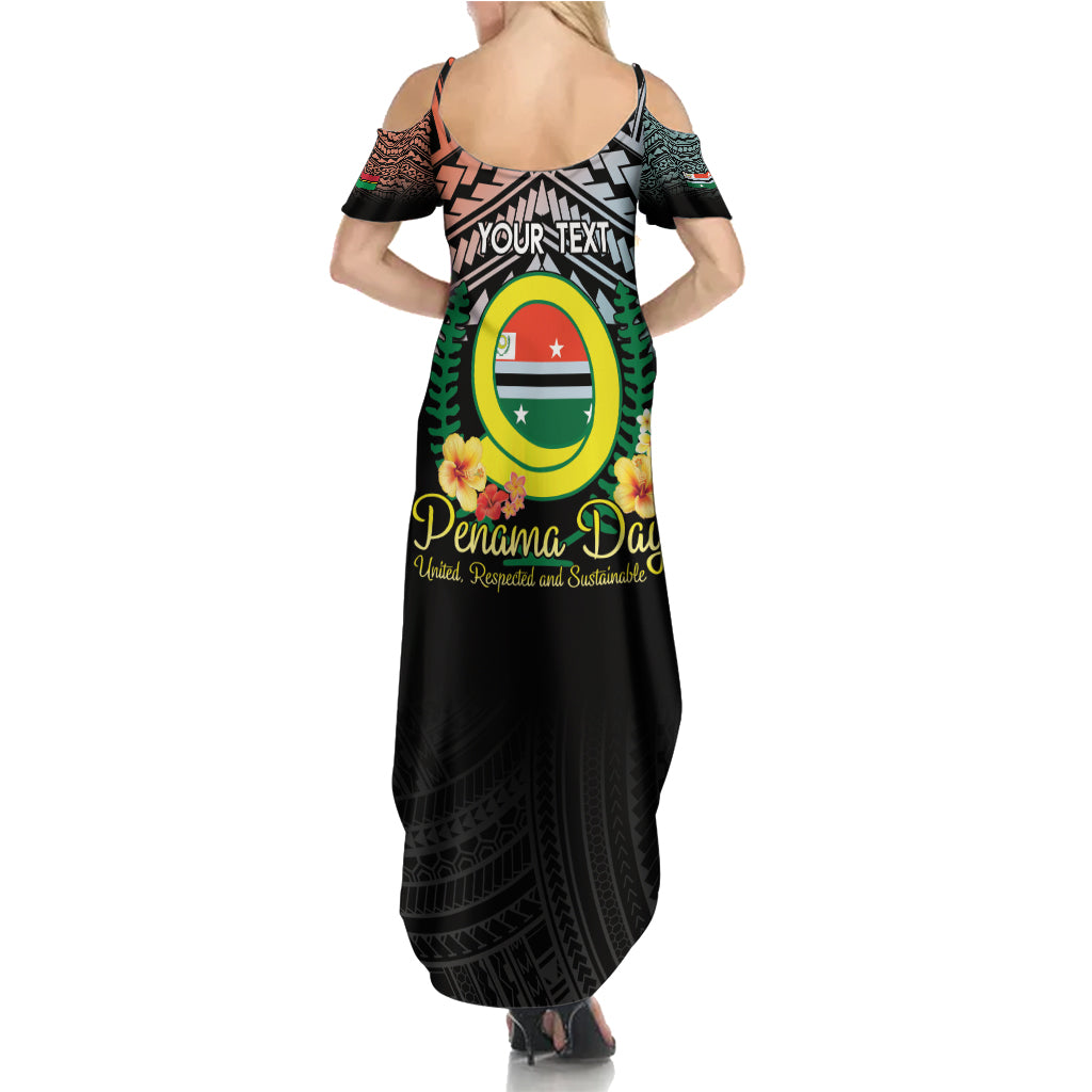 Personalised Penama Day Family Matching Summer Maxi Dress and Hawaiian Shirt Vanuatu Provinces Polynesian Pattern LT14 - Polynesian Pride