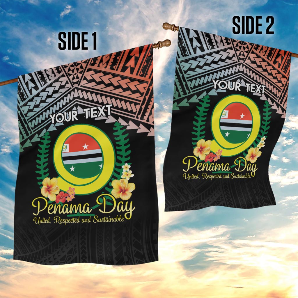 Personalised Penama Day Garden Flag Vanuatu Provinces Polynesian Pattern LT14 - Polynesian Pride