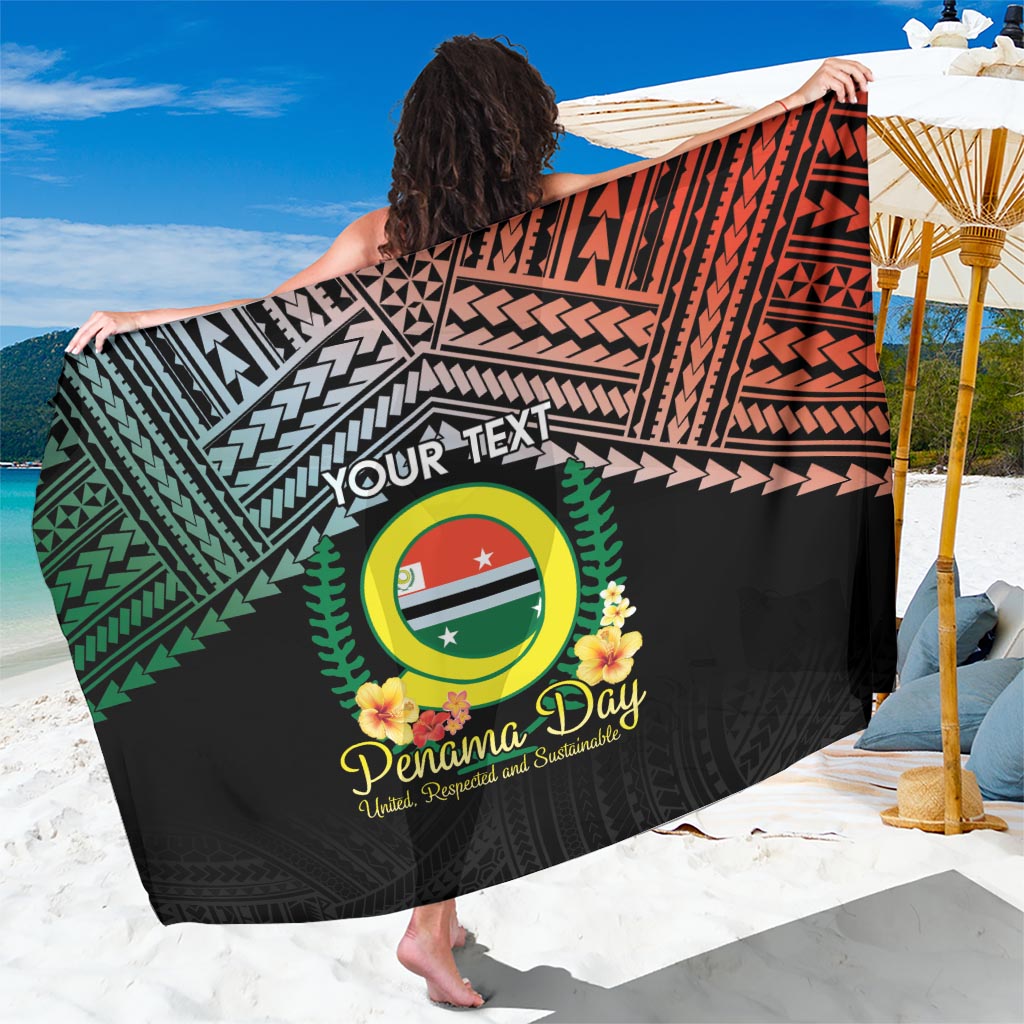 Personalised Penama Day Sarong Vanuatu Provinces Polynesian Pattern