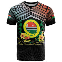 Personalised Penama Day T Shirt Vanuatu Provinces Polynesian Pattern