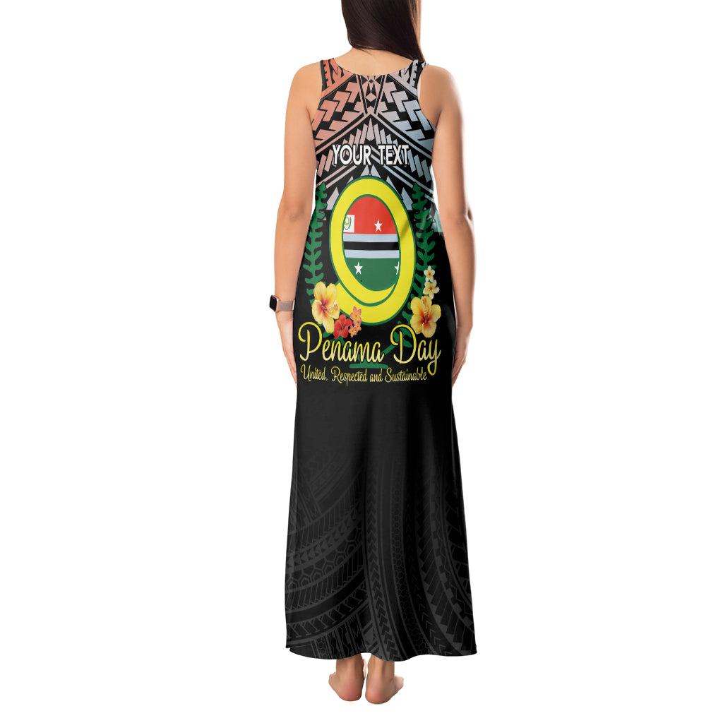 Personalised Penama Day Tank Maxi Dress Vanuatu Provinces Polynesian Pattern LT14 - Polynesian Pride