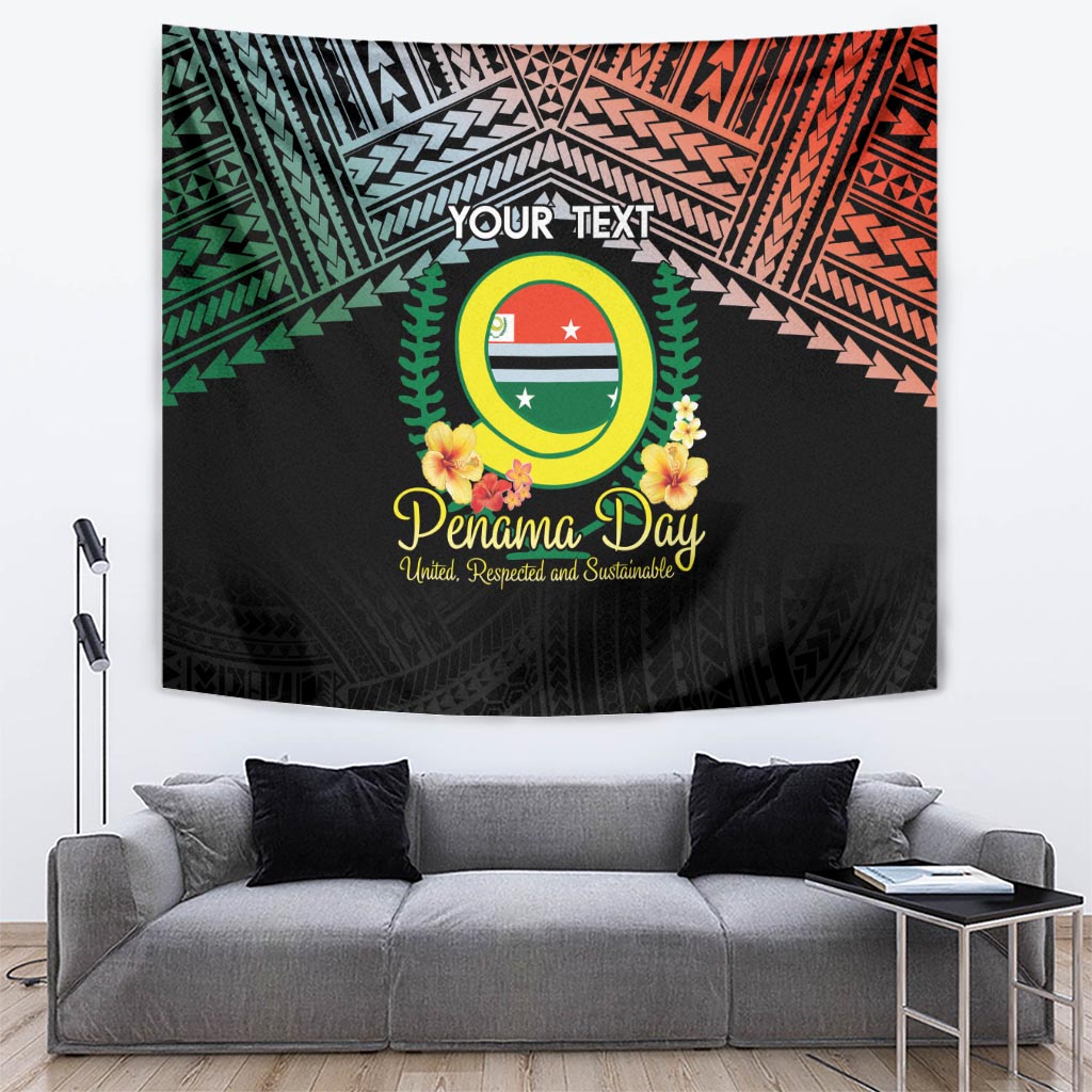 Personalised Penama Day Tapestry Vanuatu Provinces Polynesian Pattern