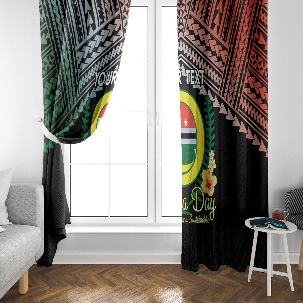 Personalised Penama Day Window Curtain Vanuatu Provinces Polynesian Pattern LT14 - Polynesian Pride