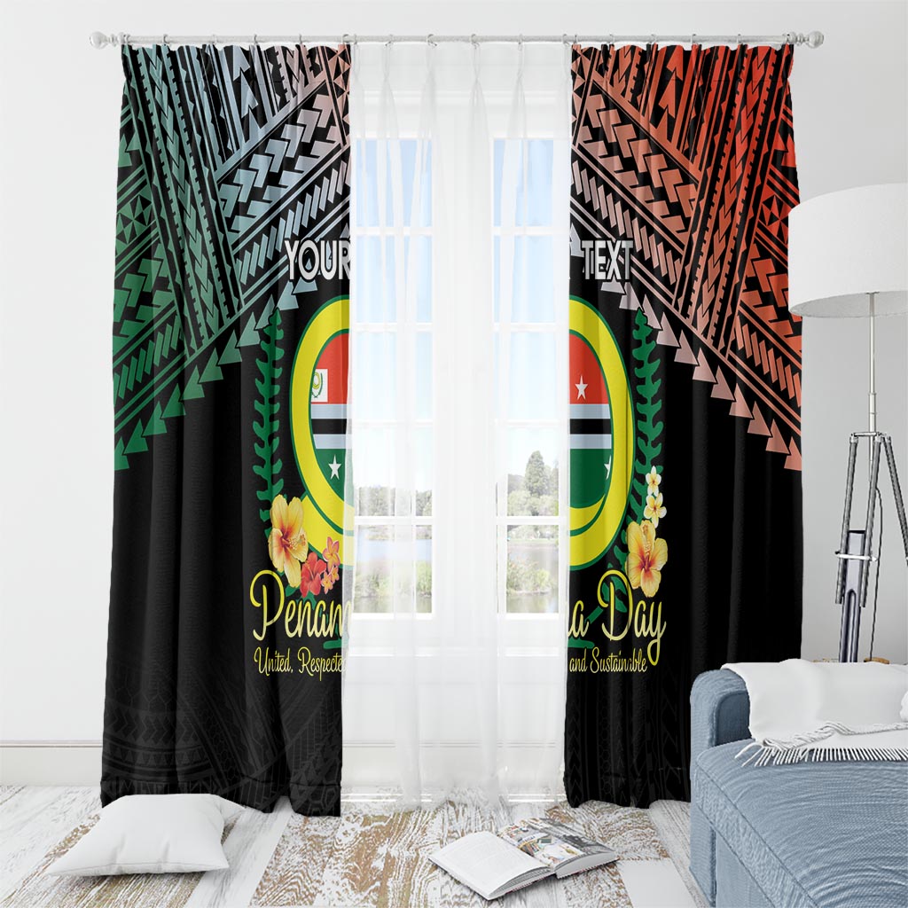 Personalised Penama Day Window Curtain Vanuatu Provinces Polynesian Pattern LT14 - Polynesian Pride
