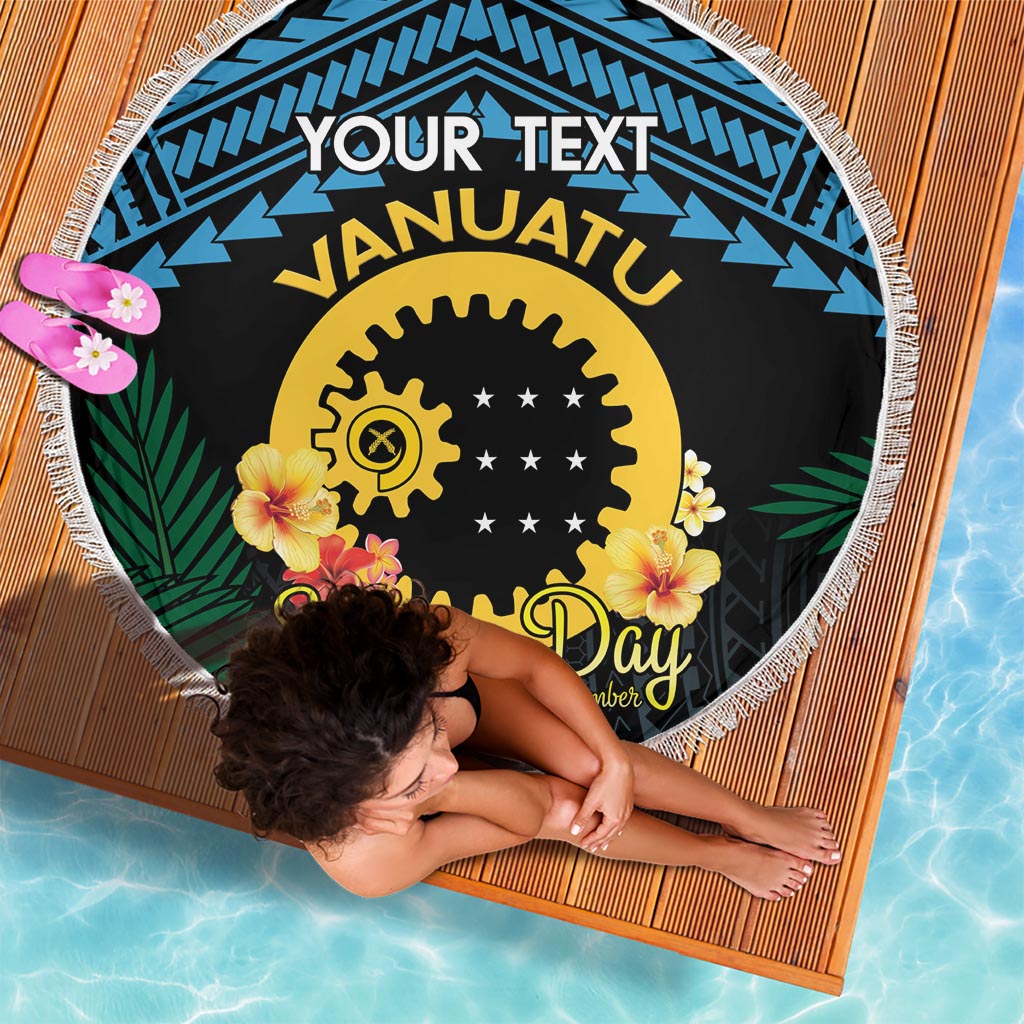 Personalised Sanma Day Beach Blanket Vanuatu Provinces Polynesian Pattern LT14 - Polynesian Pride