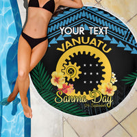 Personalised Sanma Day Beach Blanket Vanuatu Provinces Polynesian Pattern LT14 - Polynesian Pride