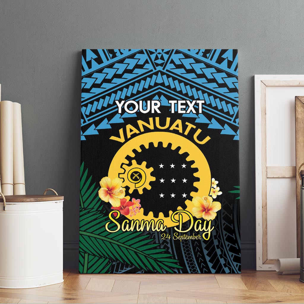 Personalised Sanma Day Canvas Wall Art Vanuatu Provinces Polynesian Pattern LT14 - Polynesian Pride