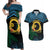 Personalised Sanma Day Couples Matching Off Shoulder Maxi Dress and Hawaiian Shirt Vanuatu Provinces Polynesian Pattern