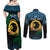 Personalised Sanma Day Couples Matching Off Shoulder Maxi Dress and Long Sleeve Button Shirt Vanuatu Provinces Polynesian Pattern