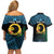 Personalised Sanma Day Couples Matching Off Shoulder Short Dress and Hawaiian Shirt Vanuatu Provinces Polynesian Pattern