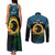 Personalised Sanma Day Couples Matching Tank Maxi Dress and Long Sleeve Button Shirt Vanuatu Provinces Polynesian Pattern