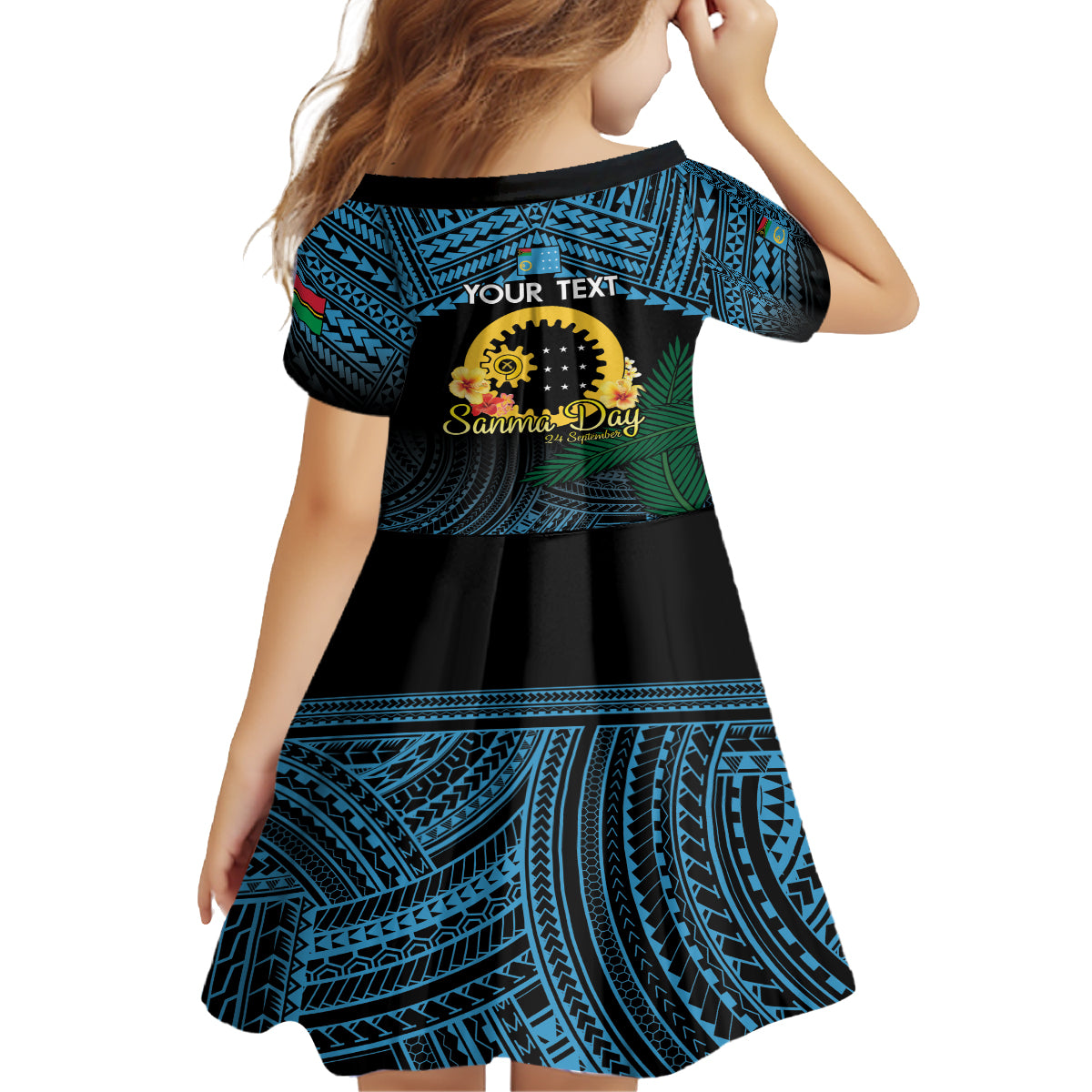 Personalised Sanma Day Family Matching Puletasi and Hawaiian Shirt Vanuatu Provinces Polynesian Pattern LT14 - Polynesian Pride