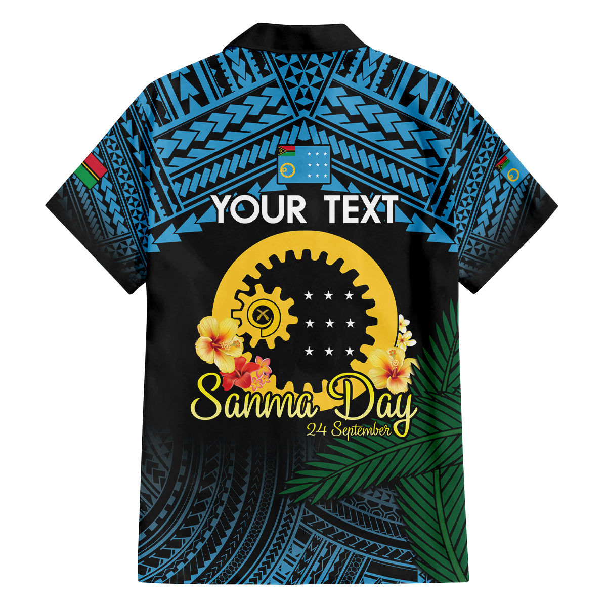 Personalised Sanma Day Family Matching Puletasi and Hawaiian Shirt Vanuatu Provinces Polynesian Pattern LT14 - Polynesian Pride