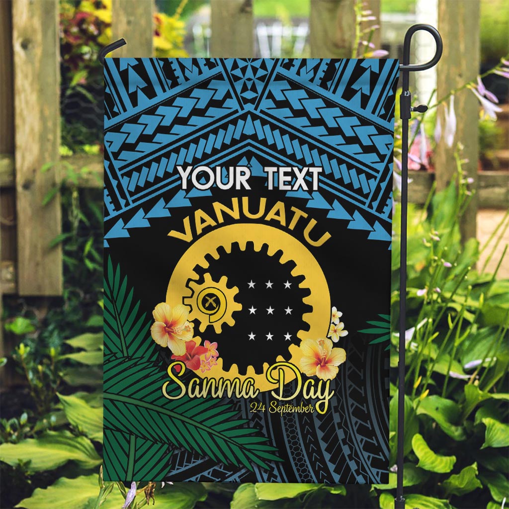 Personalised Sanma Day Garden Flag Vanuatu Provinces Polynesian Pattern