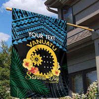 Personalised Sanma Day Garden Flag Vanuatu Provinces Polynesian Pattern LT14 - Polynesian Pride