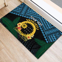 Personalised Sanma Day Rubber Doormat Vanuatu Provinces Polynesian Pattern LT14 - Polynesian Pride